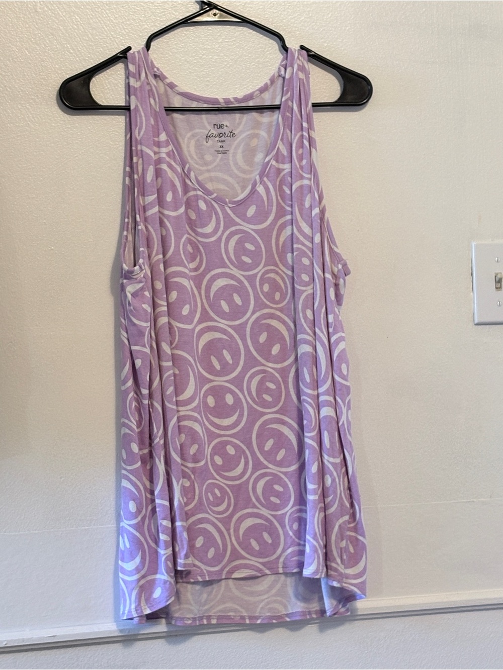 RUE FAVORITE Lavender Print Tank Top - 3X